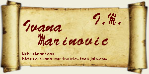 Ivana Marinović vizit kartica
